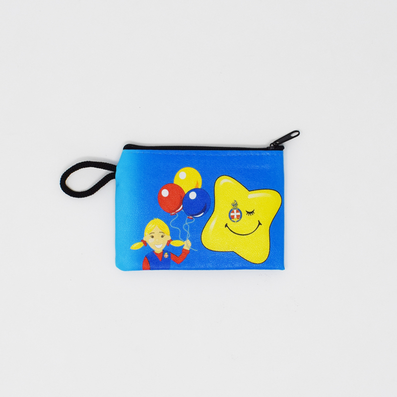 Blue Purse With Smiley (Smiley logo)